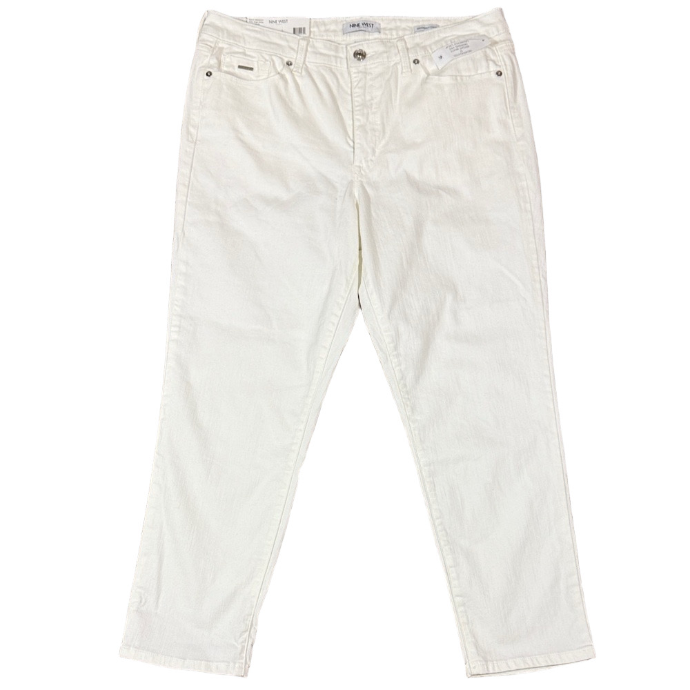 Nine West Bright White Slim Fit Crop Length Jeans SKU1302